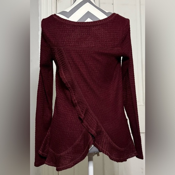 saturday sunday Tops - Saturday Sunday By Anthropologie Women’s Tulip Back Sweater XS Waffle Knit